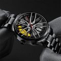 【ZIME】Watch for Men Sports Watch 3D Car Wheel Stainless Steel Band Wristwatches Male Quartz Clock Jam Tangan Lelaki. 
