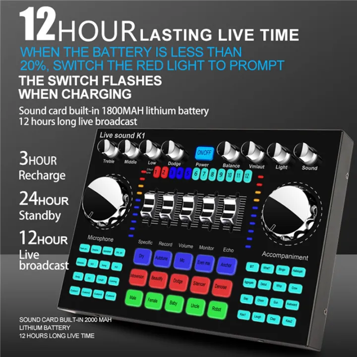 2X%20K1%20Live%20Sound%20Card%20Portable%20Bluetooth%20Sound%20Card%20Profession%20Adjustable%20Volume%20Audio%20for%20Music%20Recording%20-%20Image%203