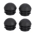 Spreeshop 4 Pcs 25mm Dia Plastic Round Tube Inserts End Blanking Caps Black. 
