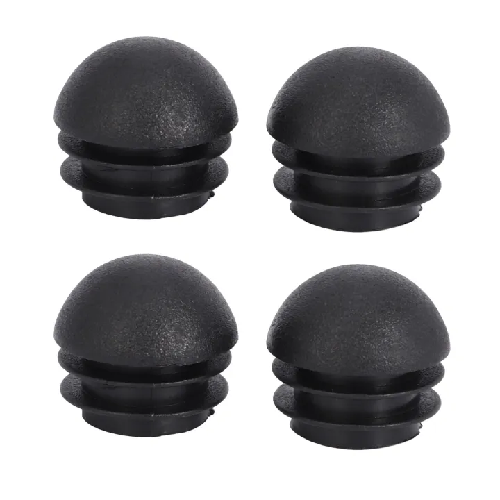Spreeshop 4 Pcs 25mm Dia Plastic Round Tube Inserts End Blanking Caps Black