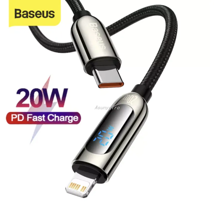 Asunygiro Original Baseus Display Apple PD USB C 20W USB-C Type C to ...