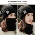 LouisWill Unisex Knitted Hat Head Neck Full Cover Men Women Winter Knitted Hats Scarf with Thick Knitted Cap Scarf for Storm Cold Winter Climbing Skiing Cycling Hiking. 