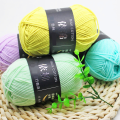 4Pcs Summer Flower 25g Roll Milk Cotton Yarn 4 Ply Hand-Knitting Thread Soft Warm DIY Cotton Threads Baby Wool for Hand Knitting Crochet Yarn. 