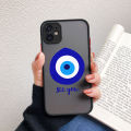 Lucky Eye Blue Evil Eye Print Phone Case For iPhone 11 13 14Pro MAX 12 XS XR 7 SE2 X 8 15Plus Shockproof Hard Matte Cover Fundas. 