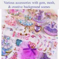 3D Girl Glitter Bubble Puffy Dress Up Sticker Gem Mesh Change Clothes Scrapbooking Craft Gift For Girl Stiker Kanak-Kanak. 