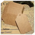100Pcs White/Black/Yellow Hollow Round Kraft Paper Tags Scallop Head Label Luggage Wedding Note Blank Price Hang Tag. 