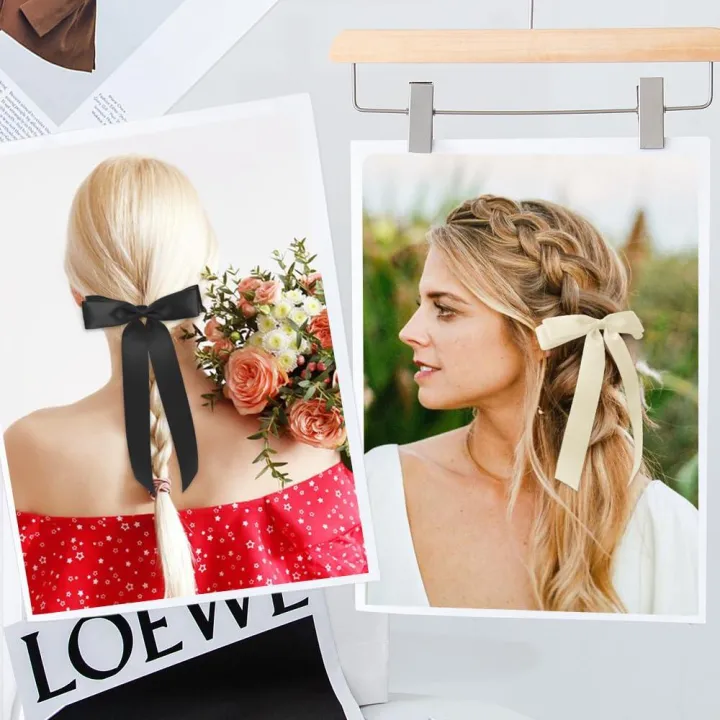 Fabric%20Bow%20ribbon%20hairpin%20Hair%20Bow%20for%20Wedding%20hair%20bows%20-%20Image%202