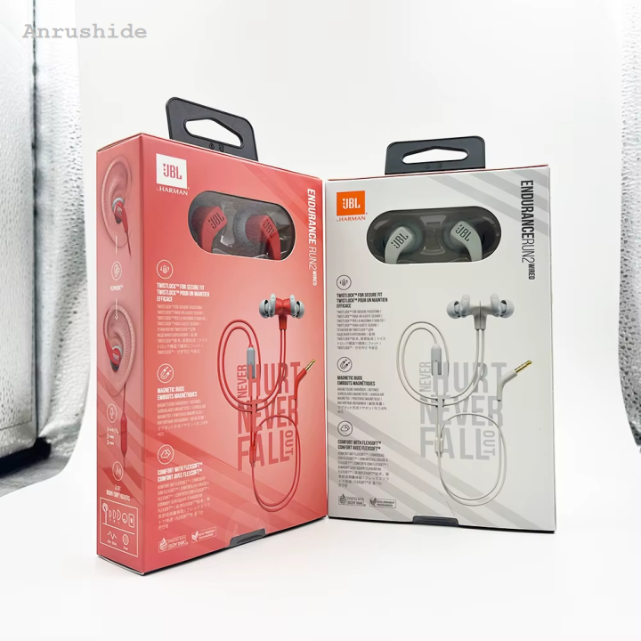 Anrushide JBL Run2 in-ear wired headset Sports gaming esports dedicated Fifty percent discount 3.5mm round hole wire control computer laptop earphones JBL
