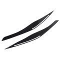 Carbon Fiber Headlight Eyelid Eyebrow Cover Stickers Trim for BMW E90 E91 328I 335I M3 2006-2011. 