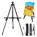 Light Weight Easel Portable Folding Iron Metal Painting Display Artist Telescopic Easel Tripod Stand. 