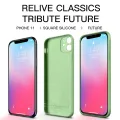 【ThinkWay】Original Liquid Silicone Luxury Case For iPhone 13 12 11 Pro Max XR X S 7 8 Plus SE Mini Square Shockproof Soft Candy Slim Cover. 
