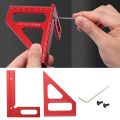 NEW wood working tools Woodworking Square Protractor Aluminum Alloy Miter Triangle Ruler High Precision Layout Measuring Tool for Engineer CarpentTool Sets. 