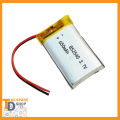 Rechargeable Lipo 852540 3.7V 650mAh Lithium Ion Li Polymer Battery Pack and Wires. 