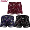 3Pcs New Print Design Men's Polyester Fiber Boxer Briefs Mixed Style Breathable Boy Adult Underwear. 