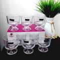 Lirmartur Ice Cream Cup Glass Set 310ml 6Pcs Pudding Mousse Parfait Fruit Dessert Cup Hotel & Home Glassware. 