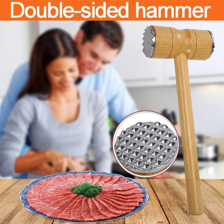 Wooden%20Meat%20Tenderizer%20Hammer%20Double%20Sided%20Aluminum%20Meat%20Hammer%20Kitchen%20Tool%20for%20Chicken%20Steak%20Pork%20Veal%20-%20Image%202