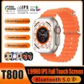 T800 Ultra Calling Smart Watch Heart Rate Monitor Bluetooth Call Multi Sport Mode Fitness Series 8 Smart Band Smartwatch for Mobile / Strap Only (Features T500 T55 i7 i8 HW67 Pro Max Plus T900 116) 194848444 Time_Zone LK. 
