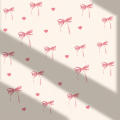 Cute Bow Fridge Stickers Boho Pink Wall Decorative Stickers Love Heart Bow Pvc for Dorm Room Bedroom Kids Girls Room. 
