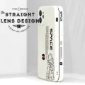 Hontinga for iPhone 7 Plus / 8 Plus Case Side Design Cool Astronaut Back View Letters Back Cover Soft Square Edge Pattern Liquid Silicone Trend Phone Cases. 