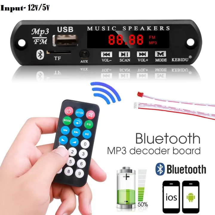 USB%20Bluetooth%20MP3%20WMA%20FM%20AUX%20Decoder%20Board%20Audio%20Kit%20with%20remote%20-%20Image%202