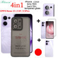 BLKNAIM (4-in-1) NEW For OPPO Reno 13 5G 13F 13Pro Case Mirror protector Mobile Phone case and Tempered glass for OPPO Reno 13F Carbon Fiber Back Film and Lens Film. 