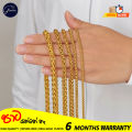 Glamon Spiga Wheat Chain Keel Link mens necklace high quality gold plated stainless steel choker gold chain for men Fashion Jewellery Necklace For Men Mala boys. 