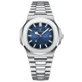 BAISHENG Luxury Watch For Men Waterproof Square Quartz Wrist Watch Luminous Stainless Steel Business Watch. 