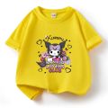 Kuromi cartoon CHILDREN'S wear short sleeve T-shirt pure cotton summer new girls' top girls half sleeve T-shirt baby gift. 