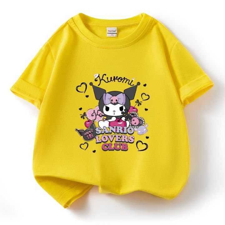 Kuromi%20cartoon%20CHILDREN'S%20wear%20short%20sleeve%20T-shirt%20pure%20cotton%20summer%20new%20girls'%20top%20girls%20half%20sleeve%20T-shirt%20baby%20gift%20-%20Image%203