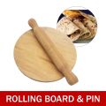Wooden Round Board Set & Rolling Pin. 
