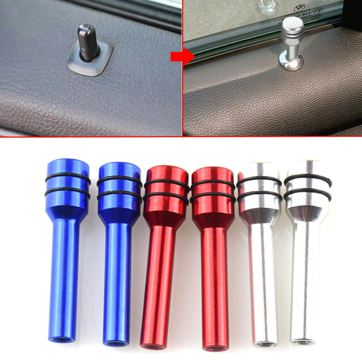 2pcs Car Aluminum Alloy Security Door Lock Pins Cap Truck Interior Door ...
