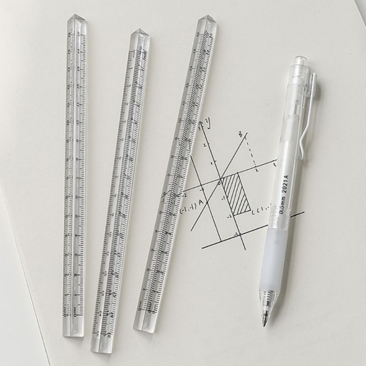 Creative Prism Straight Ruler 0-15cm Acrylic Mathematics Ruler ...