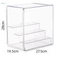 Showcase Storage Organizer Stackable Figures Display Stand Display Case Clear with steps. 