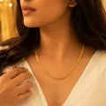 Singapore Fox Chain Necklace for Girls Boys Gold Plated 3mm Chain Jewelry 18 Inch 24 Inch. 