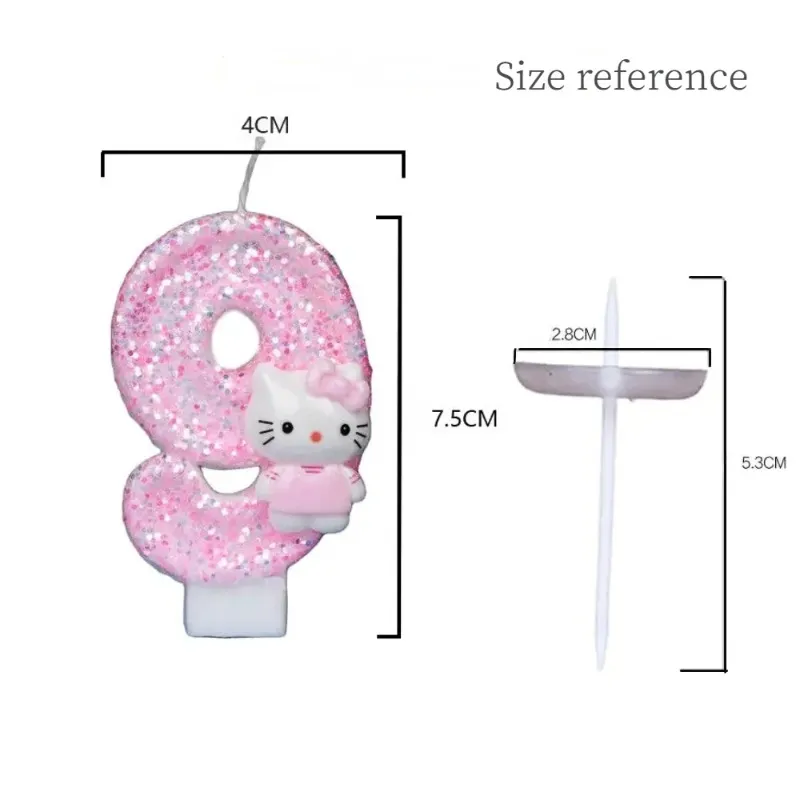 3D Pink Cartoon Creative Digital Candle Birthday Cake Cute Decoration ...