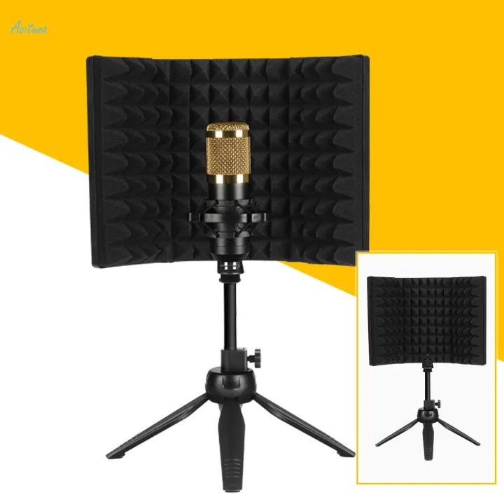 Foldable%20Compact%20Microphone%20Isolation%20Shield%20with%20Tripod%20Stand,%20Studio%20Mic%20Sound%20-%20Image%205