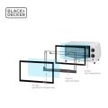 BLACK+DECKER Toaster Oven - 9L Double Glass TRO9DG-B5. 
