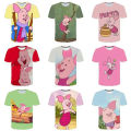 Disney Summer Wish New Winnie The Pooh Surrounding 3D Printing Children's Clothing Cute Pig Round Neck Tide T Girls Clothes. 
