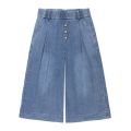 Denim Shorts Women's Summer High Waist a Slim Fit Loose Five-Point Fashion plus Size Small Mid-Length Pants Thin Wide-Leg Pants. 