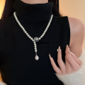Linman Elegant Classic Women Girls Fashion Pearl LPortable ong Necklace Fashion Sweater Chains Luolong. 