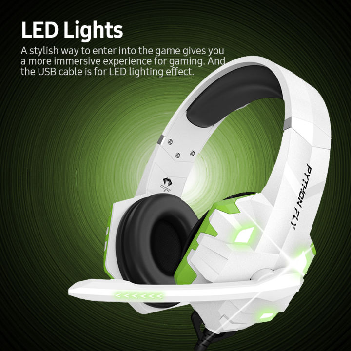 Python%20Fly%20G9000max%20Gaming%20Headset%20with%20Noise%20Isolating%20120%C2%B0%20Adjustable%20Omnidirectional%20Mic%2040mm%20Driver%20Unit%20White%20-%20Image%205