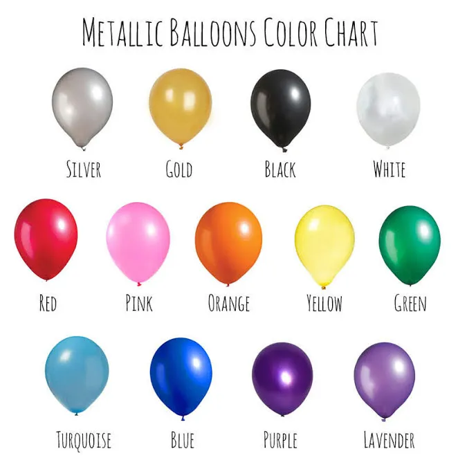 Metallic Latex Balloon 9  10pcs