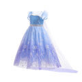 Disney Light up Fancy Elsa Costume 2024 Birthday Party Clothing Frozen Cosplay Snow Queen Dress with LED Kid Halloween Frock. 