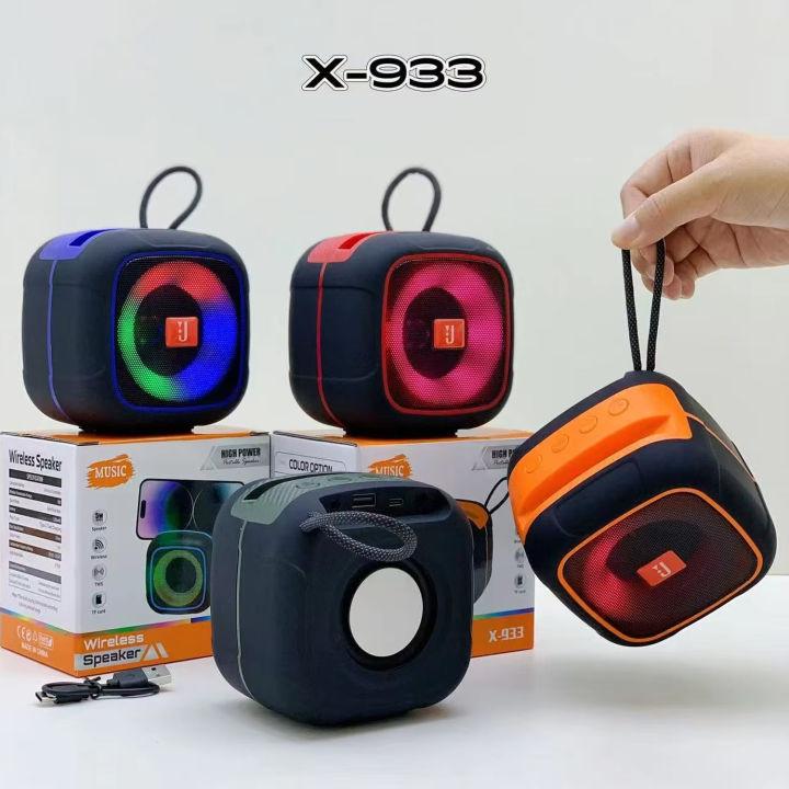 X-933 Bluetooth Rechargeable Speaker RGB Wireless Portable Rechargeable ...
