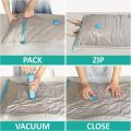 [HOT] Vacuum Bags Clothes Storage Bag With Valve Transparent Border Folding Compressed Organizer Travel Space Saving Seal Packet. 