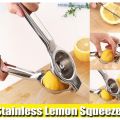 2 in 1 Stainless Steel Lemon Squeezer & Bottle Opener Hand Manual Juicer Kitchen Tools for Lime Lemon Orange Fruits Juicer Lemon Press Citrus Squeezer. 