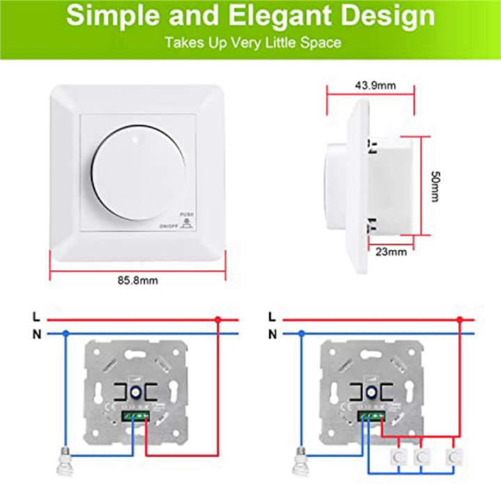 2X%20LED%20Dimmer%20Switch,%20Flush-Mounted%20Dimmer%20for%20Dimmable%20LED%20and%20Halogen,%205-300%20W%20Dimmer%20Switch%20LED,%20Phase%20Control%20Dimmer%20-%20Image%207