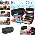 Roll N Go Fashionable Cosmetic Bag for Women , Perfect for Makeup, Fragrance, Deodorant, and Other Essential Cosmetic Items. 