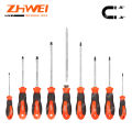 9pcs Zhiwei Screwdriver Set - Flat & Phillips - Cr-V - S2. 