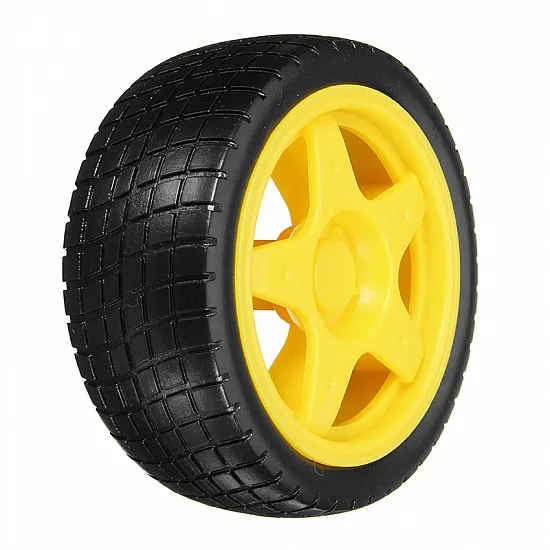 Smart%20Robot%20Car%20Wheel%20Yellow%2065mm%20x%2028mm%20Plastic%20Rubber%20Tire%20Wheels%20for%202WD%204WD%20Arduino%20Car%20-%20Image%202